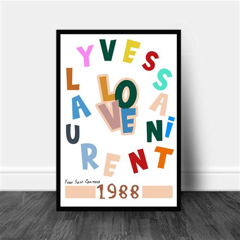 Yves Saint Laurent Love Poster, 1988 